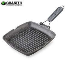 Patelnia granitowa do grillowania Risoli Granito 26x26cm